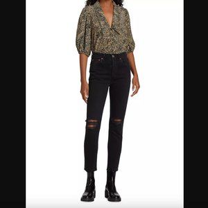 Re/Done 90's High Rise Ankle Crop Jean Size 28